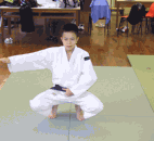 右中腰橫受身